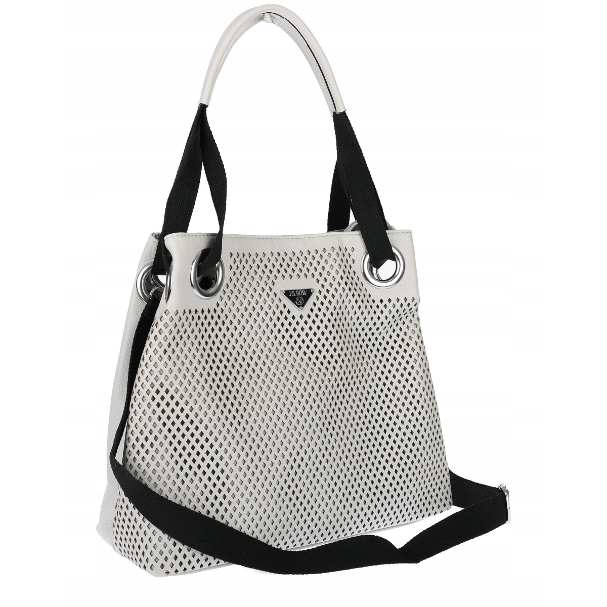 Torebka Damska Worek Ażurowa Listonoszka shopper torba na Ramię YD041 Szara
