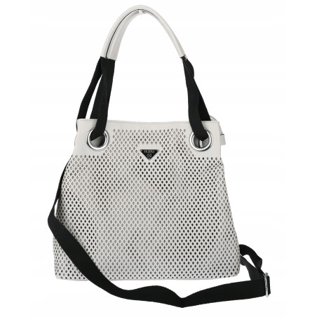 Torebka Damska Worek Ażurowa Listonoszka shopper torba na Ramię YD041 Szara