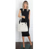 Torebka Damska Worek Ażurowa Listonoszka shopper na Ramię YD041 Beżowa