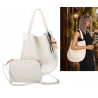 Torebka damska shopper 2w1 worek elegancka modna listonoszka HZN502 Beżowa