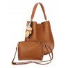 Torebka damska shopper 2w1 worek elegancka modna listonoszka HZN502 Brązowa