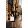 Torebka damska shopper 2w1 worek elegancka modna listonoszka HZN502 Biała