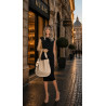 Torebka damska shopper 2w1 worek elegancka modna listonoszka HZN502 Beżowa