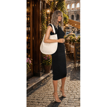 Torebka damska shopper 2w1 worek elegancka modna listonoszka HZN502 Beżowa