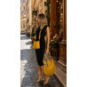 Torebka damska shopper 2w1 worek elegancka modna listonoszka HZN502 Żółta