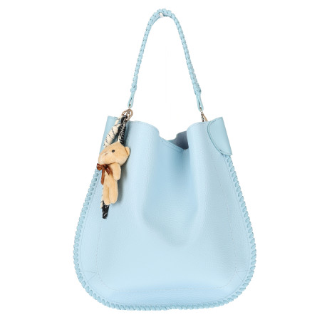 Torebka damska shopper 2w1 worek elegancka listonoszka HZN502 Niebieska