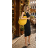 Torebka damska shopper 2w1 worek elegancka modna listonoszka HZN502 Żółta