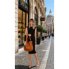 Torebka damska shopper 2w1 worek elegancka modna listonoszka HZN502 Brązowa