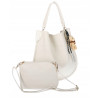 Torebka damska shopper 2w1 worek elegancka modna listonoszka HZN502 Beżowa