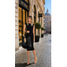 Torebka damska shopper 2w1 worek elegancka modna listonoszka HZN502 Czarna