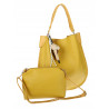 Torebka damska shopper 2w1 worek elegancka modna listonoszka HZN502 Żółta