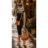Torebka damska shopper 2w1 worek elegancka modna listonoszka HZN502 Brązowa
