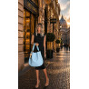 Torebka damska shopper 2w1 worek elegancka listonoszka HZN502 Niebieska