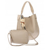 Torebka damska shopper 2w1 worek elegancka modna listonoszka HZN502 Beżowa