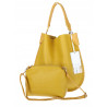 Torebka damska shopper 2w1 worek elegancka modna listonoszka HZN502 Żółta