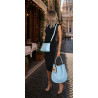 Torebka damska shopper 2w1 worek elegancka listonoszka HZN502 Niebieska
