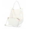 Torebka damska shopper 2w1 worek elegancka modna listonoszka HZN502 Biała