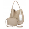 Torebka damska shopper 2w1 worek elegancka modna listonoszka HZN502 Beżowa