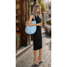 Torebka damska shopper 2w1 worek elegancka listonoszka HZN502 Niebieska