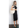 Torebka damska shopper 2w1 worek elegancka modna listonoszka HZN502 Beżowa