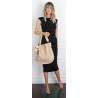 Torebka damska shopper 2w1 worek elegancka modna listonoszka HZN502 Beżowa