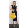 Torebka damska shopper 2w1 worek elegancka modna listonoszka HZN502 Żółta