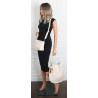 Torebka damska shopper 2w1 worek elegancka modna listonoszka HZN502 Beżowa