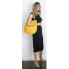 Torebka damska shopper 2w1 worek elegancka modna listonoszka HZN502 Żółta