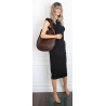 Torebka damska shopper 2w1 worek elegancka listonoszka HZN502 Czekoladowa