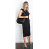 Torebka damska shopper 2w1 worek elegancka modna listonoszka HZN502 Czarna