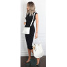 Torebka damska shopper 2w1 worek elegancka modna listonoszka HZN502 Biała