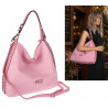 Torebka Damska Listonoszka Worek Shopper Modna torba na Ramię CH6817 Różowa