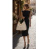 Torebka Damska Listonoszka Worek Shopper Modna torba na Ramię CH6817 Beżowa