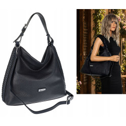Torebka Damska Listonoszka Worek Shopper Modna na Ramię CH6817 Granatowa