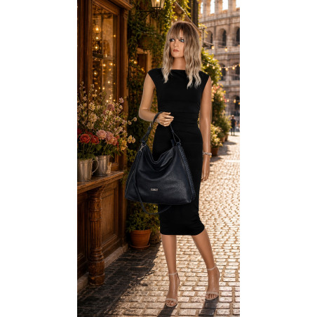 Torebka Damska Listonoszka Worek Shopper Modna na Ramię CH6817 Granatowa