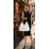 Torebka Damska Listonoszka Worek Shopper Modna torba na Ramię CH6817 Biała