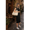 Torebka Damska Listonoszka Worek Shopper Modna torba na Ramię CH6817 Beżowa