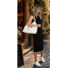 Torebka Damska Listonoszka Worek Shopper Modna torba na Ramię CH6817 Biała