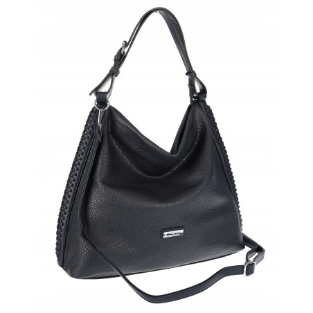 Torebka Damska Listonoszka Worek Shopper Modna na Ramię CH6817 Granatowa