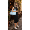 Torebka Damska Listonoszka Worek Shopper Modna na Ramię CH6817 Niebieska