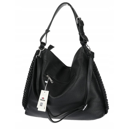 Torebka Damska Listonoszka Worek Shopper Modna torba na Ramię CH6817 Czarna