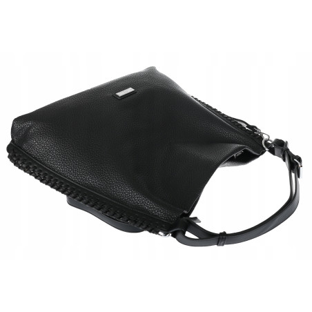 Torebka Damska Listonoszka Worek Shopper Modna torba na Ramię CH6817 Czarna