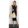 Torebka Damska Listonoszka Worek Shopper Modna torba na Ramię CH6817 Beżowa