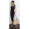 Torebka Damska Listonoszka Worek Shopper Modna torba na Ramię CH6817 Beżowa