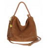 Torebka Damska Listonoszka Worek Shopper Modna na Ramię CC3546 Brązowa