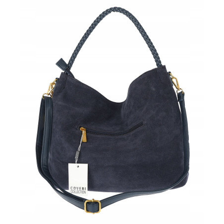 Torebka Damska Listonoszka Worek Shopper Modna na Ramię CC3546 Granatowa