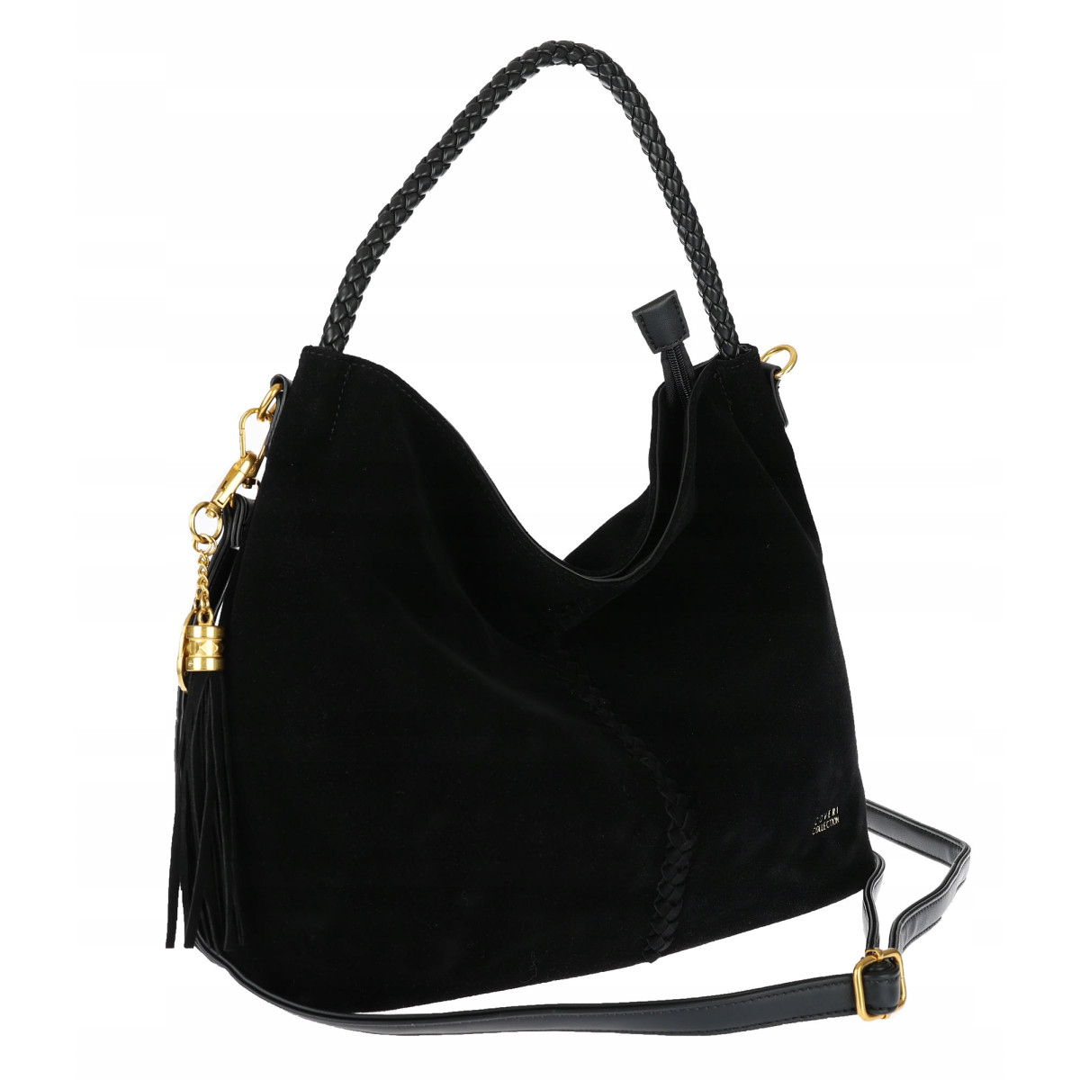 Torebka Damska Listonoszka Worek Shopper Modna Torba na Ramię CC3546 Czarna