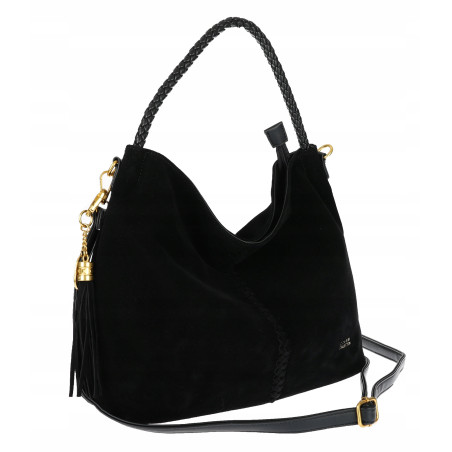 Torebka Damska Listonoszka Worek Shopper Modna Torba na Ramię CC3546 Czarna