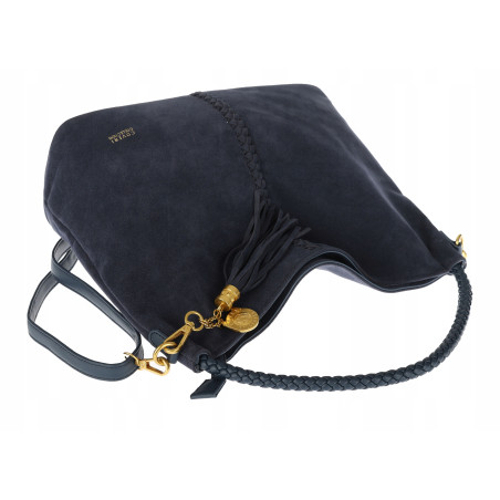 Torebka Damska Listonoszka Worek Shopper Modna na Ramię CC3546 Granatowa