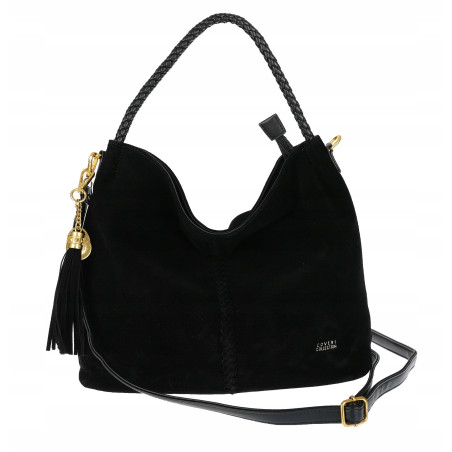 Torebka Damska Listonoszka Worek Shopper Modna Torba na Ramię CC3546 Czarna